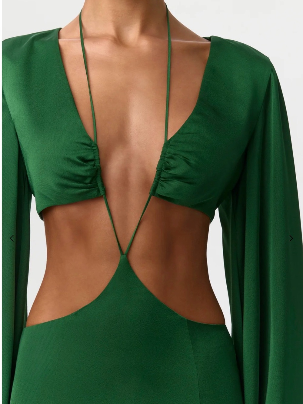 naked wardrobe Emerald Green Cutout Maxi Dress - Picture 3 of 6